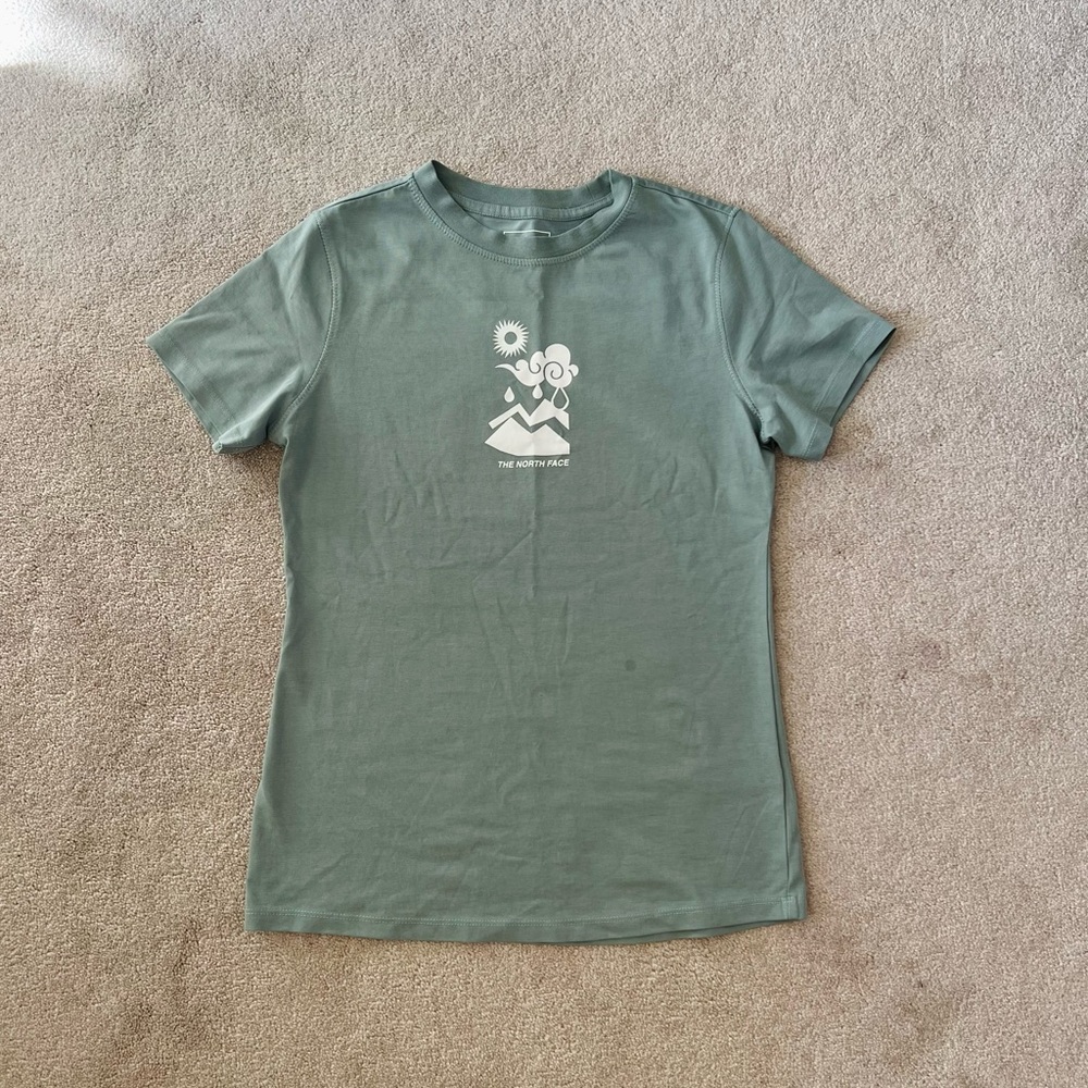 The North Face Silver Blue Bottle Neck Top